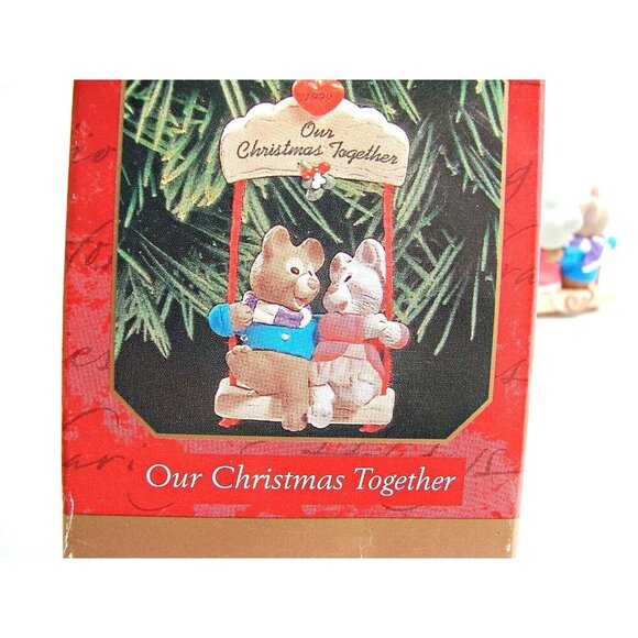 Hallmark Ornament Our Christmas Together 1999 Mice Swinging Keepsake Holiday Vtg - Picture 4 of 10